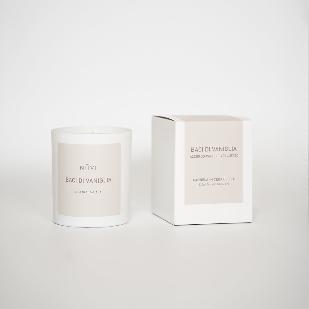 Baci di Vaniglia - Candela profumata NUVI in cera di soia